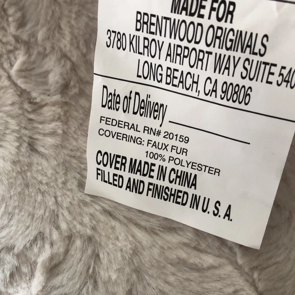 Faux Fur FOOTBALL Throw Pillow